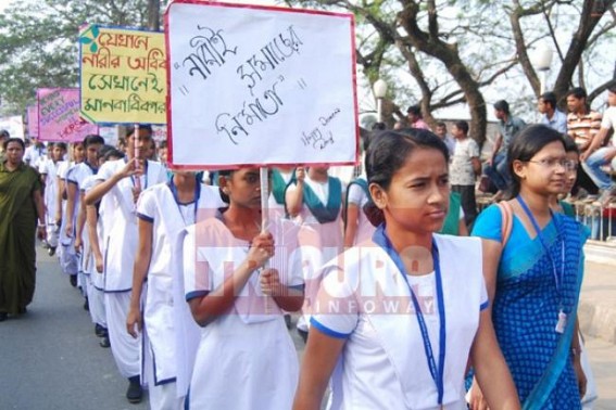 Girls dominate Agartala streets on Women's Day-2017 Girls dominate Agartala streets on Women's Day-2017